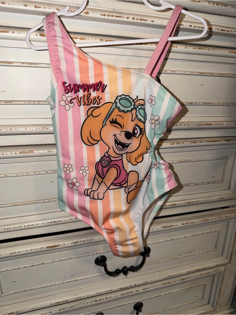 Girls' Multicolor 'Summer Vibes' Paw Patrol Swim One-Piece